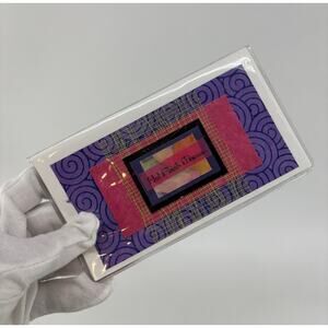 Hot Flash Mama Handmade Checkbook Wallet Purple Pink Scrapbook Paper